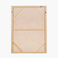 White and Natural Abstract Design Linen Canvas with Elm Effect Frame