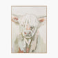 Sage and Naturals Highland Cow Canvas with Natural Frame