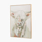 Sage and Naturals Highland Cow Canvas with Natural Frame