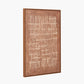 Brown and Natural Abstract Linear Design Canvas with Oak Effect Frame