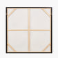 Brown and Natural Large Flower Design Canvas with Black Frame