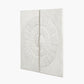 S/2 Antique White Moulded Metal Circle Wall Art
