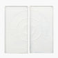 S/2 Antique White Moulded Metal Circle Wall Art