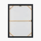 Black and Natural Stone Design Canvas Wall Art with Black Frame