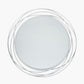 Antique Silver Metal Swirl Round Wall Mirror