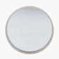 Natural Wood Veneer Slim Frame Round Wall Mirror
