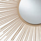 Gold Metal Starburst Design Round Wall Mirror
