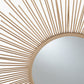 Gold Metal Starburst Design Round Wall Mirror