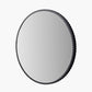 Black Metal Textured Edged Round Wall Mirror