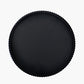 Black Metal Textured Edged Round Wall Mirror