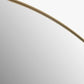 Brushed Gold Metal Slim Frame Arch Floor Mirror