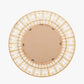 Natural Bamboo Frame Round Wall Mirror