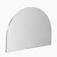 Brushed Silver Metal Slim Frame Wide Arch Wall Mirror