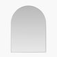 Brushed Silver Metal Slim Frame Tall Arch Wall Mirror