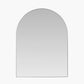 Brushed Silver Metal Slim Frame Tall Arch Wall Mirror