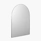 Brushed Silver Metal Slim Frame Tall Arch Wall Mirror