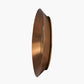 Burnished Gold Metal Angled Frame Round Mirror