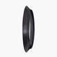 Graphite Metal Angled Frame Round Mirror Large