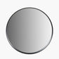 Black Wood Veneer Deep Edge Round Wall Mirror Large