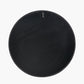 Black Wood Veneer Deep Edge Round Wall Mirror Large