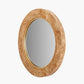 Newborough Burr Wood Effect Round Wall Mirror
