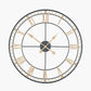 Antique Bronze and Gold Metal Round Wall Clock Large