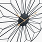 Black Metal Geo Design Round Wall Clock