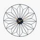 Black Metal Geo Design Round Wall Clock