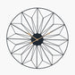 Black Metal Geo Design Round Wall Clock