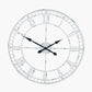 Antique Grey Metal Round Wall Clock Large