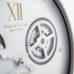 White and Silver Metal Working Cog Wall Clock
