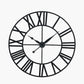 Black Metal Large Round Wall Clock