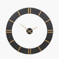 Black and Gold 2 Piece Open Wall Clock