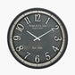 Black Wood Effect Black Faced Round Wall Clock