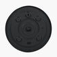 Black Wood Effect Black Faced Round Wall Clock
