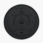 Dark Wood Effect White Faced Round Wall Clock