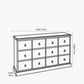 Loft Blue Multicoloured Pine Wood 12 Drawer Unit