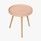 Halston Apricot Wood Veneer and Natural Pine Wood Side Table