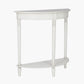 Heritage Elizabeth White Pine Wood Half Moon Console Table
