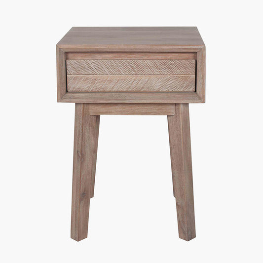 Kalmar Sand Wash Acacia Wood 1 Drawer Unit
