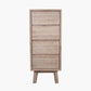 Kalmar Sand Wash Acacia Wood 4 Drawer Tall Unit