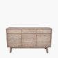 Kalmar Sand Wash Acacia Wood 3 Drawer 3 Door Sideboard