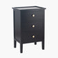 Chelmsford Satin Black Pine Wood 3 Drawer Unit