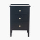 Chelmsford Satin Black Pine Wood 3 Drawer Unit