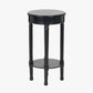 Heritage Black Pine Wood Round Accent Table