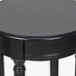 Heritage Black Pine Wood Round Accent Table