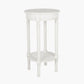 Heritage Elizabeth White Pine Wood Round Accent Table