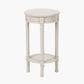 Heritage Putty Pine Wood Round Accent Table