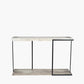 Jersey Concrete Effect Wood Veneer and Black Metal Console Table