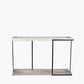 Jersey Concrete Effect Wood Veneer and Black Metal Console Table